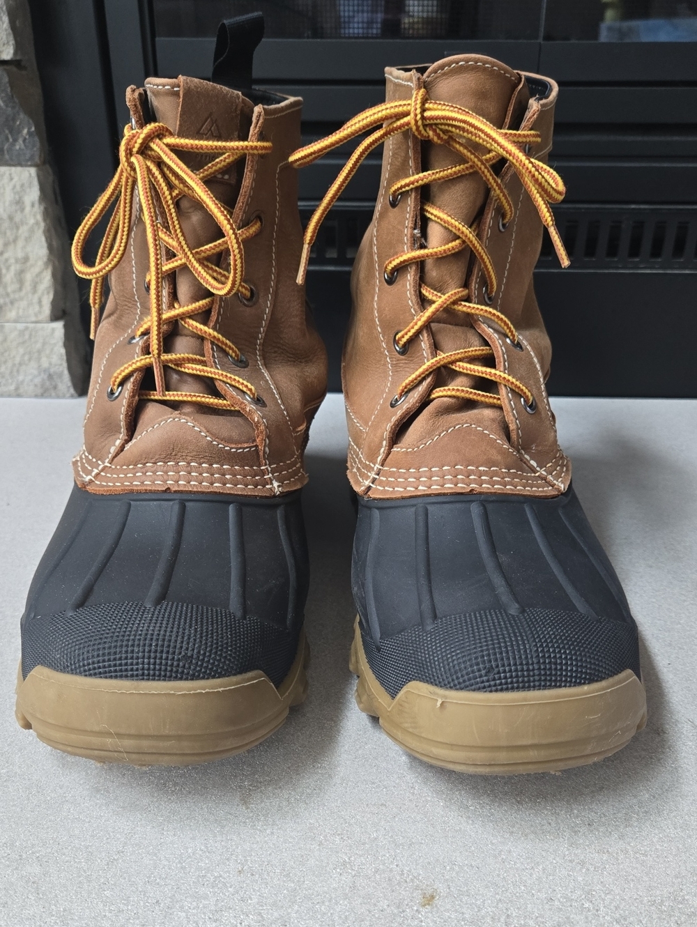 Alpine DESIGN x Kamik Men's Hudson Duck Boots Tan Leather & Rubber Waterproof 13